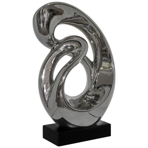 Silver Swirl Sculpture