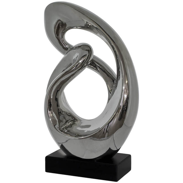 Silver Swirl Sculpture