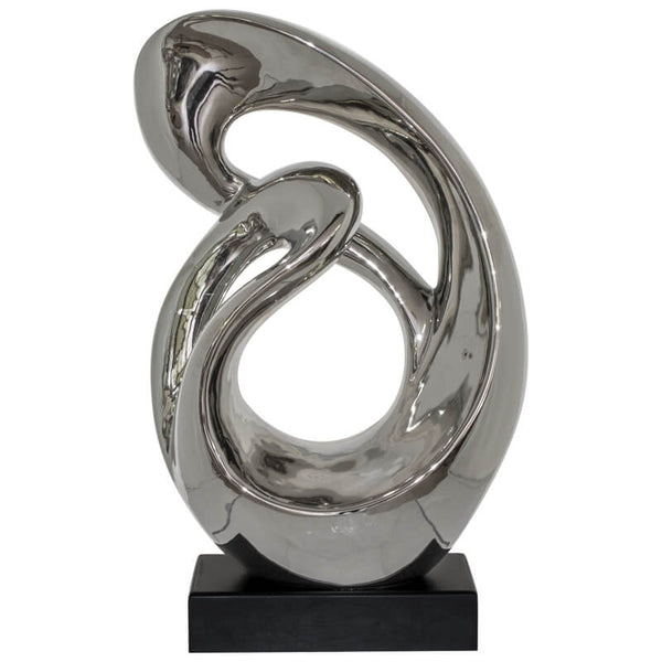 Silver Swirl Sculpture