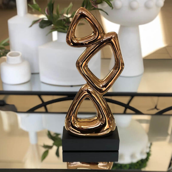 Opulent Bronze Shapes Sculpture