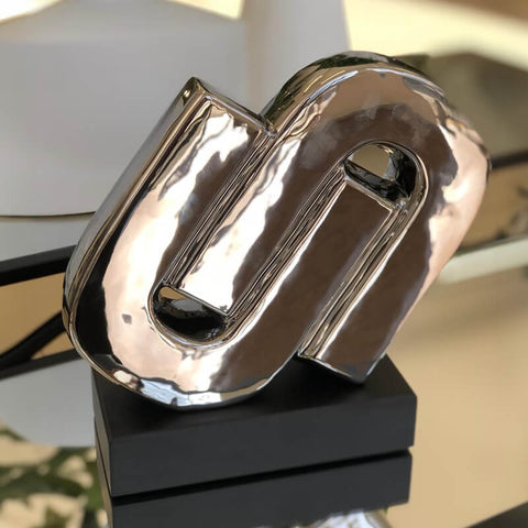 Silver Open Link Sculpture