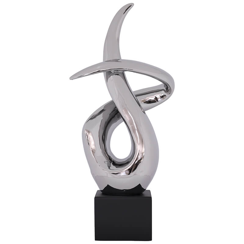 Opulent Silver Twirl Sculpture