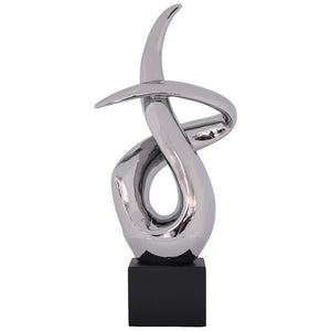 Opulent Silver Twirl Sculpture