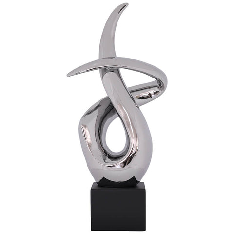 Opulent Silver Twirl Sculpture