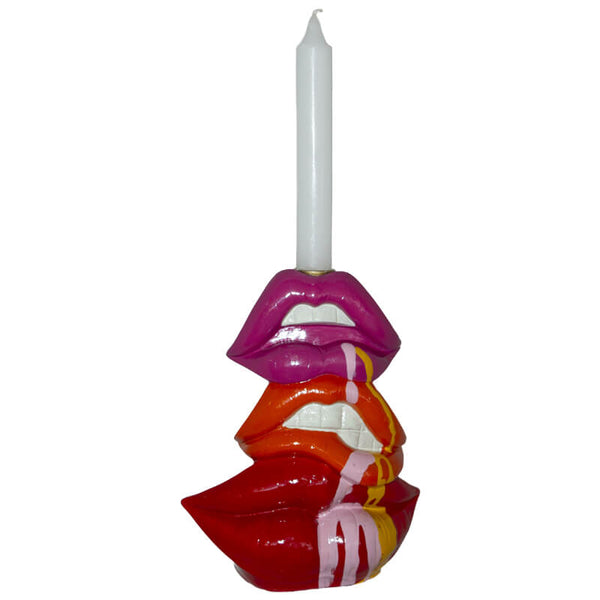 Colourful Lips Candle Holder