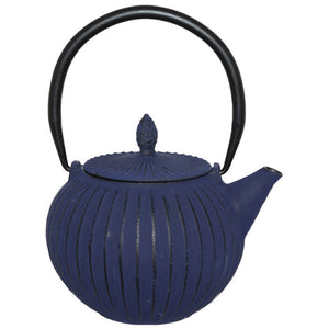 Deep Blue Cast Iron Tea Pot