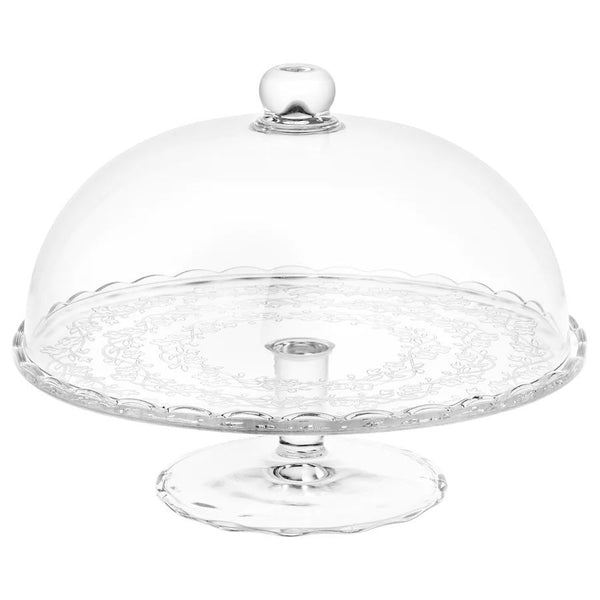 Glass Cake Stand with Dome