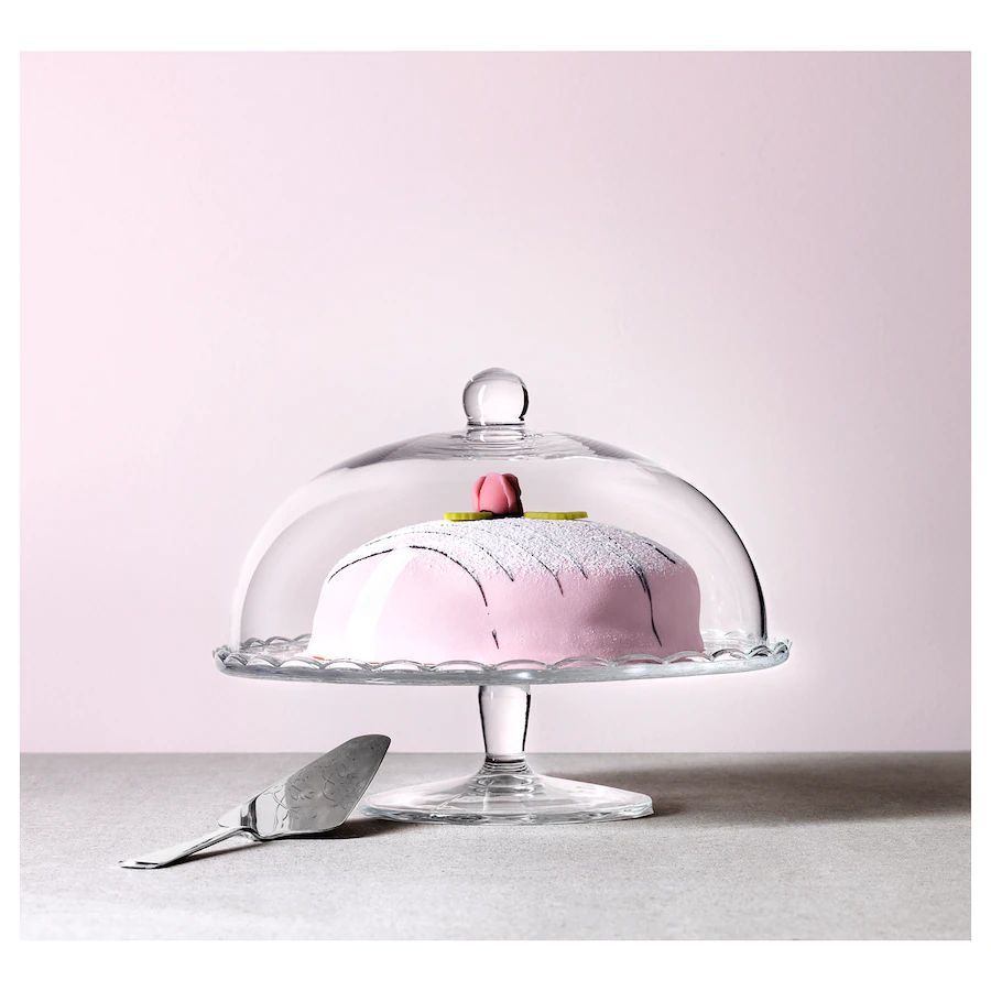 Glass Cake Stand with Dome