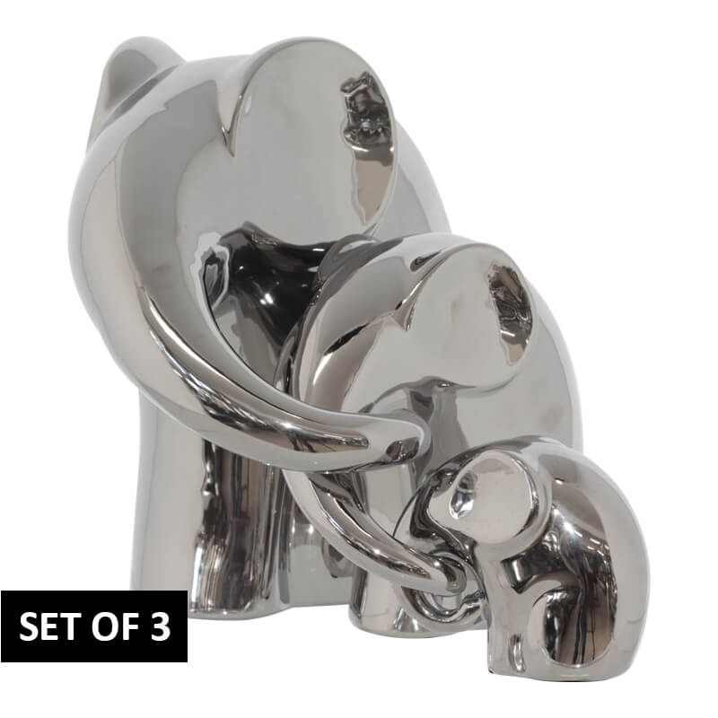 Silver Cascading Elephants