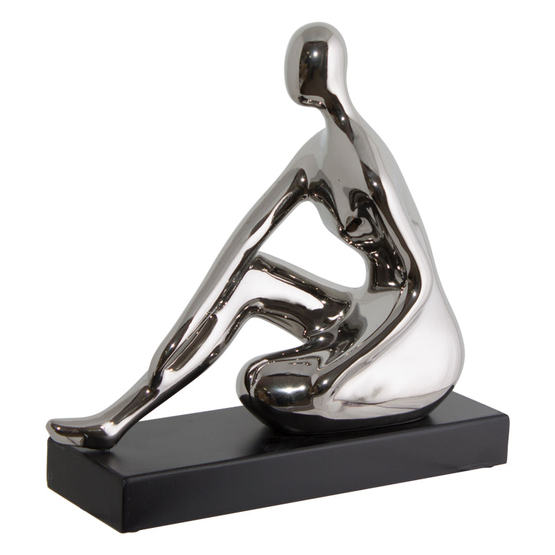 Selinia Silver Sitting Lady Figurine (32CM)