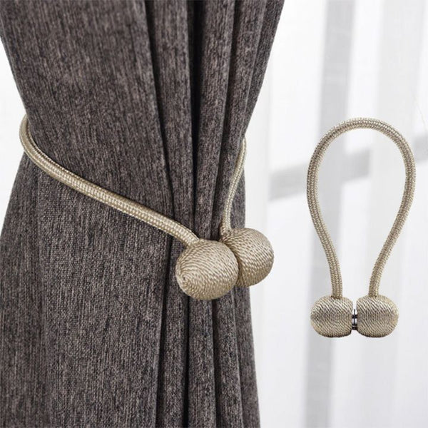 Magnetic Curtain Tieback - Ball - Champagne