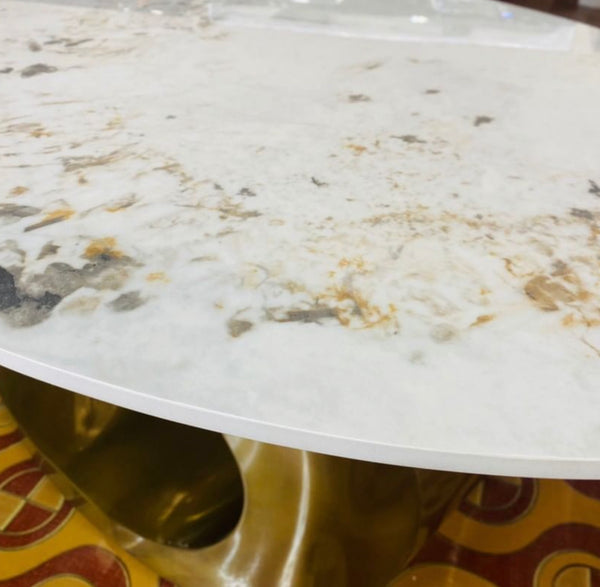 Lesedi Oval Marble Top Coffee Table