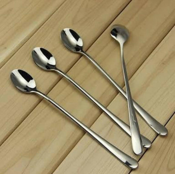 6pcs Long Stainless Steel Dessert Teaspoons