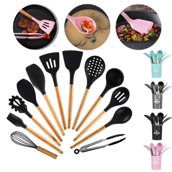 Silicone Culinary Kitchen Utensil Set
