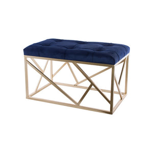 Royal Blue Velvet Long Ottoman (60x30cm)